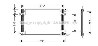 Конденсатор, кондиционер AVA QUALITY COOLING FT5255 для FIAT DOBLO