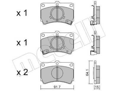 BREMSBELAGSATZ SCHEIBENBREMSE
