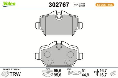 BREMSBELAGSATZ SCHEIBENBREMSE