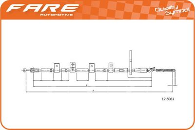 Тросик, cтояночный тормоз FARE SA 19009 для SUZUKI GRAND VITARA