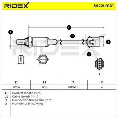ламбда-сонда RIDEX 3922L0161