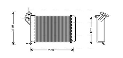 SCHIMBATOR CALDURA INCALZIRE HABITACLU AVA QUALITY COOLING BW6005