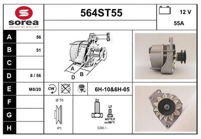 STARTCAR 564ST55 Генератор для VW GOLF II (19E, 1G1) 1.8 Syncro STARTCAR 564ST55 Генератор для VW GOLF II (19E, 1G1) 1.8 Syncro