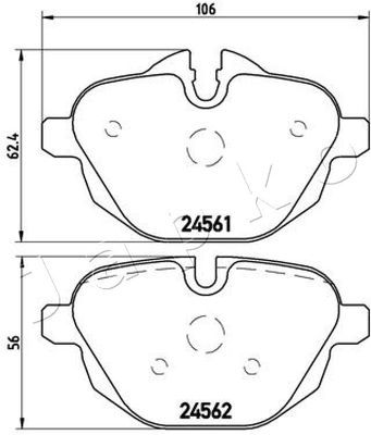 Brake Pad Set, disc brake 510112