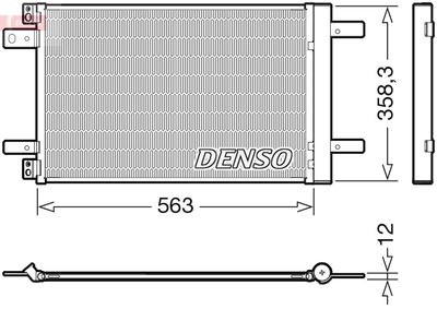 Конденсатор, кондиционер DENSO DCN21032 для PEUGEOT TRAVELLER