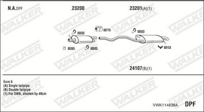 SISTEM DE ESAPAMENT WALKER VWK114838A