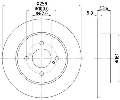 Тормозной диск HELLA 8DD 355 118-511 для SUZUKI SWIFT
