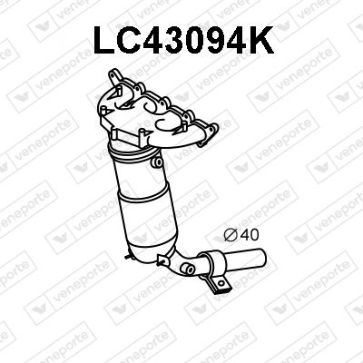 Катализатор коллектора VENEPORTE LC43094K для LANCIA Y