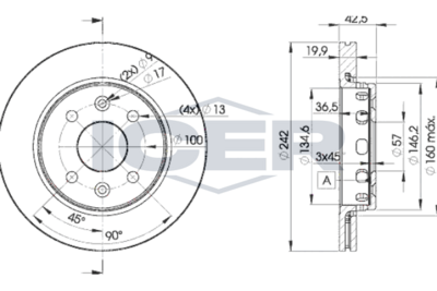 спирачен диск ICER 78BD3253-2