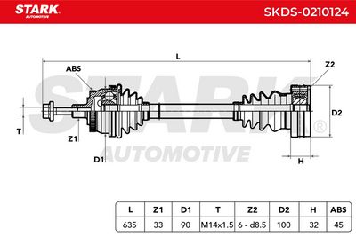 полуоска STARK SKDS-0210124