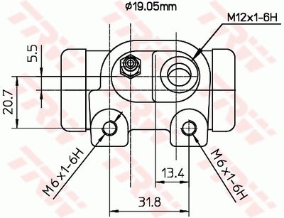 CILINDRU RECEPTOR FRANA TRW BWD181 1