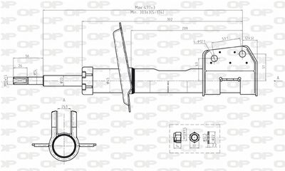 Амортизатор OPEN PARTS SAB8017.11 для FIAT CINQUECENTO