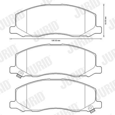 BREMSBELAGSATZ SCHEIBENBREMSE JURID 573326JC