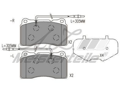 комплект спирачно феродо, дискови спирачки A.Z. Meisterteile AZMT-44-022-1695