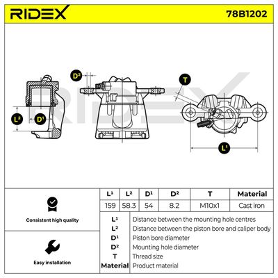 спирачен апарат RIDEX 78B1202