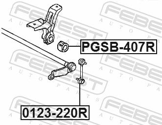 Pouzdro stabilizační tyče FEBEST PGSB-407R