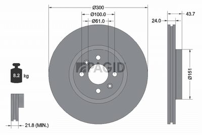 Tarcza hamulcowa PAGID 54495NC