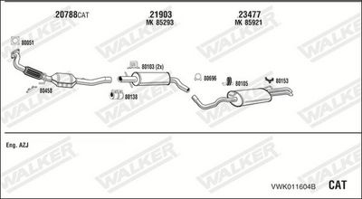 Изпускателна система WALKER VWK011604B