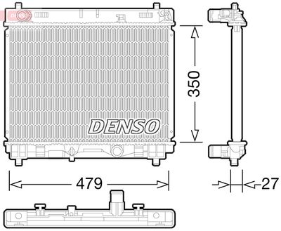 Радиатор, охлаждение двигателя DENSO DRM50058 для TOYOTA URBAN