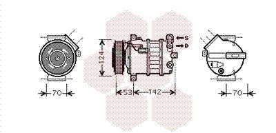 VAN WEZEL Compressor, airconditioning (4700K063)