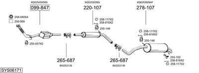 SISTEM DE ESAPAMENT BOSAL SYS06171