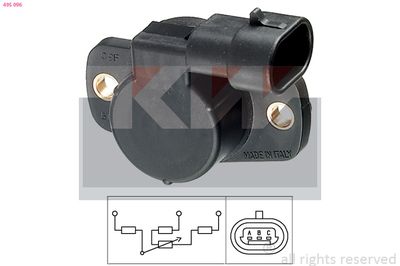 Senzor, poloha škrticí klapky KW 495 096