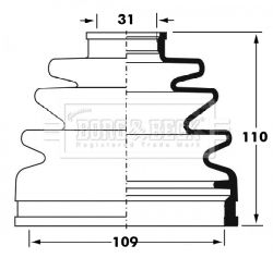 Bellow, drive shaft Borg & Beck BCB6026