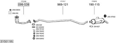 ABGASANLAGE BOSAL SYS01195