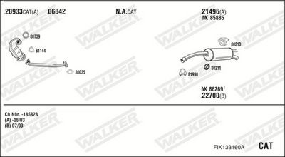 SISTEM DE ESAPAMENT WALKER FIK133160A