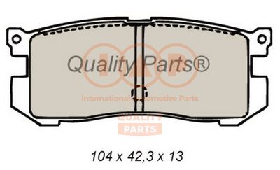 Комплект тормозных колодок, дисковый тормоз IAP QUALITY PARTS 704-11053 для MAZDA 626