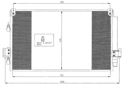 Конденсатор, кондиционер NRF 35415 для MITSUBISHI SPACE