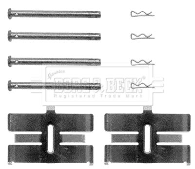 Комплектующие, колодки дискового тормоза BORG & BECK BBK1025 для DAIHATSU CHARADE