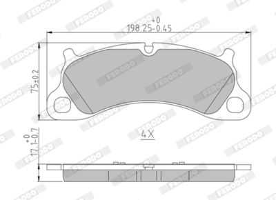 SET PLACUTE FRANA FRANA DISC FERODO FDB4664 2