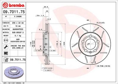 Brake Disc 09.7011.75