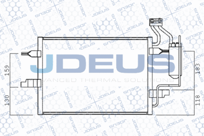 Конденсатор, кондиционер JDEUS 720M10 для OPEL MERIVA