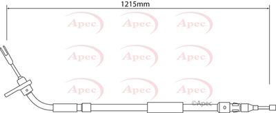 Cable Pull, parking brake APEC CAB1550