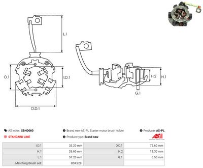 Vorschau Halter, Kohlebürsten Ansicht 2