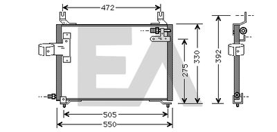 EACLIMA 30C36004 Радиатор кондиционера  для KIA PRIDE (Киа Приде)