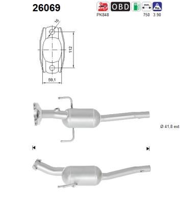AS 26069 Катализатор  для MITSUBISHI COLT VI (Z3_A, Z2_A) 1.3 LPG