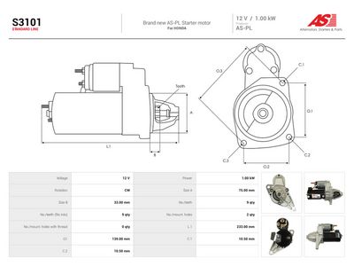 Starter AS-PL S3101