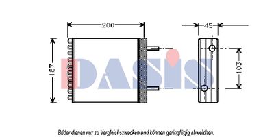 Теплообменник, отопление салона AKS DASIS 229020N для VOLVO 340-360