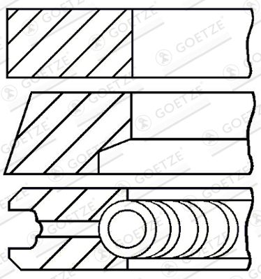 GOETZE ENGINE 08-118008-00 Комплект поршневых колец  для FIAT BARCHETTA (Фиат Барчетта)