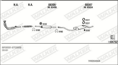 Изпускателна система WALKER VW20450A