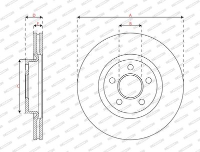 BREMSSCHEIBE FERODO DDF3064C 1