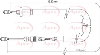 Cable Pull, parking brake APEC CAB1544