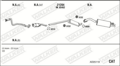 Изпускателна система WALKER AD25119