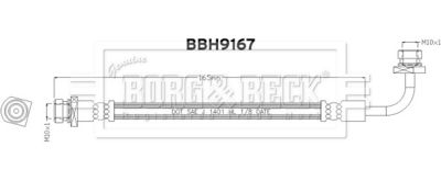 спирачен маркуч BORG & BECK BBH9167