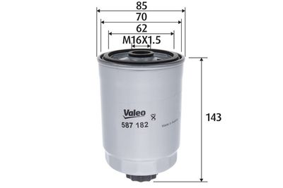 Топливный фильтр VALEO 587182 для CADILLAC BLS