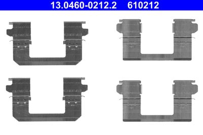 Комплектующие, колодки дискового тормоза ATE 13.0460-0212.2 для NISSAN X-TRAIL