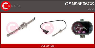 Čidlo, teplota výfukových plynů CASCO CSN95F06GS